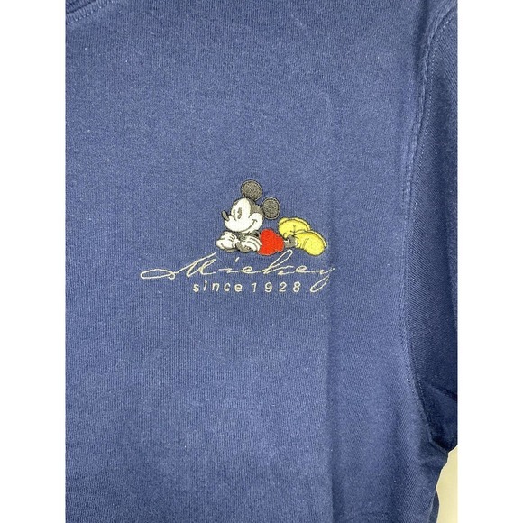 Vintage Disney Store Mickey Mouse Navy Blue Sz‎ Small 2 Button Shirt - Picture 1 of 9